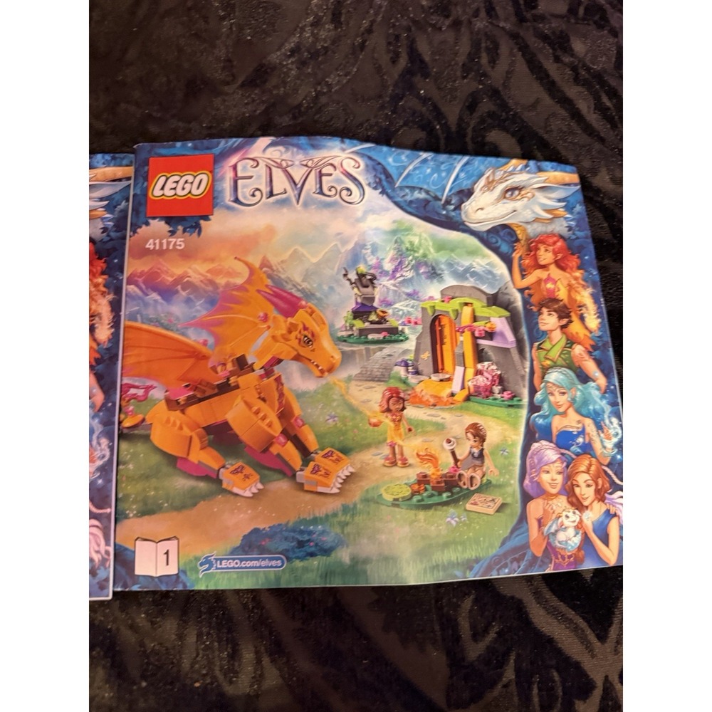 Dragon LEGO Elves Friends 41175 Fire Dragons Lava Cave W/instructions